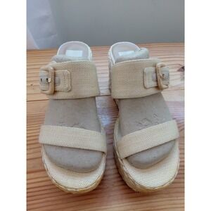 Dolce Vita Witny Platform Sandals Buckle Slide 8 Tan Boho 90's Y2k